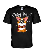 Corgi Xmas 3 V-Neck T-Shirt tile