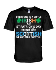 Everyone is Irish Except Scottish V-Neck T-Shirt tile