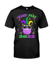 Mask and Face Mask-Funny Mardi Gras 2022 Classic T-Shirt front
