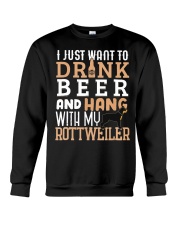 Rottweiler Dog Beer Crewneck Sweatshirt tile