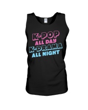 K-Pop All Day K-Drama All Night Unisex Tank tile