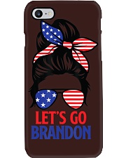 Messy Bun Let's Go Brandon Phone Case tile