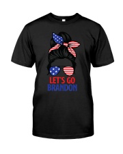 Messy Bun Let's Go Brandon Classic T-Shirt tile