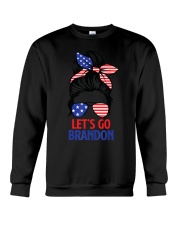 Messy Bun Let's Go Brandon Crewneck Sweatshirt tile