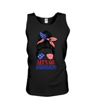Messy Bun Let's Go Brandon Unisex Tank tile