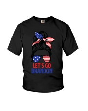 Messy Bun Let's Go Brandon Youth T-Shirt tile