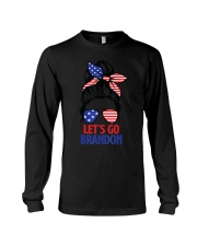Messy Bun Let's Go Brandon Long Sleeve Tee tile