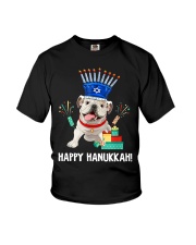 Bulldog Menorah Hat Youth T-Shirt tile
