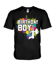 Paintball Birthday Boy V-Neck T-Shirt tile