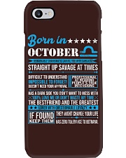 Born in October Libra Horoscope Phone Case tile