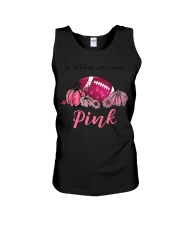 In October We Wear Pink Football Unisex Tank tile