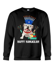 Bulldog Menorah Hat Crewneck Sweatshirt tile