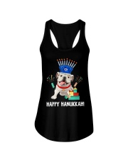 Bulldog Menorah Hat Ladies Flowy Tank tile