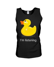 I'm Listening - Duck Unisex Tank tile