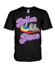 Cool Roller Disco Retro V-Neck T-Shirt tile