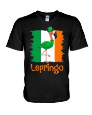 Irish Flag Lepringo V-Neck T-Shirt tile