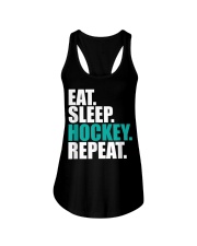 Eat Sleep Hockey Ladies Flowy Tank tile