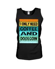 Dogecoin And Coffee Unisex Tank tile