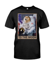 Dogecoin Astronaut To the Moon Classic T-Shirt front
