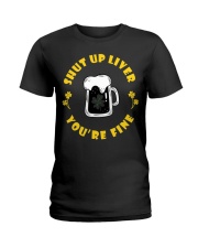Dark Beer Drinking Saint Patricks Ladies T-Shirt tile