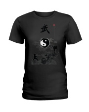 Chinese Kungfu Mountain Scene Ladies T-Shirt tile