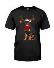 Santa Rottweiler Classic T-Shirt front