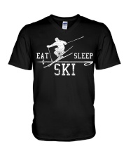 Skiing 62 V-Neck T-Shirt tile