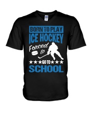 Born to play Hockey V-Neck T-Shirt tile