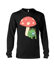 Frog Reading Book Mushroom Long Sleeve Tee tile