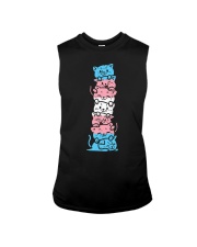 Transgender Cat Stack Cute Trans Pride Flag LGBT Sleeveless Tee tile