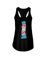 Transgender Cat Stack Cute Trans Pride Flag LGBT Ladies Flowy Tank tile
