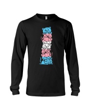 Transgender Cat Stack Cute Trans Pride Flag LGBT Long Sleeve Tee tile