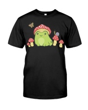 Frog with Mushroom Hat Butterfly Classic T-Shirt front