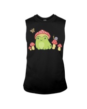 Frog with Mushroom Hat Butterfly Sleeveless Tee tile