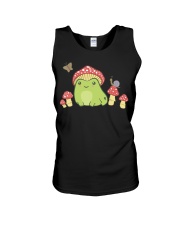 Frog with Mushroom Hat Butterfly Unisex Tank tile