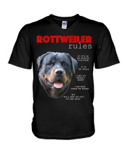 Rules for the owner of a Rottweiler V-Neck T-Shirt tile