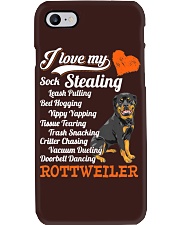 Leash Pulling Rottweiler Phone Case tile