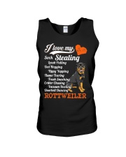 Leash Pulling Rottweiler Unisex Tank tile