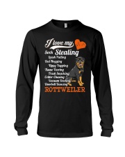 Leash Pulling Rottweiler Long Sleeve Tee tile