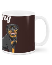 Leash Pulling Rottweiler Mugs tile