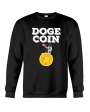 Dogecoin Moon Space US Flag Crewneck Sweatshirt tile