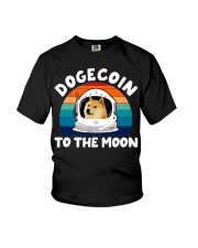 Dogecoin To The Moon Retro Space Youth T-Shirt tile