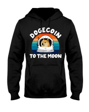 Dogecoin To The Moon Retro Space Hooded Sweatshirt tile