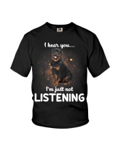 Rottweiler I Hear You Not Listening Youth T-Shirt tile