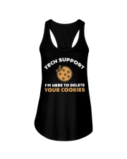 Tech Support I'm Here To Delete Your Cookies Ladies Flowy Tank tile