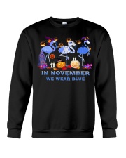 In November We Wear Blue Flamingo T1D Diabetes Crewneck Sweatshirt tile