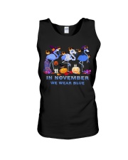 In November We Wear Blue Flamingo T1D Diabetes Unisex Tank tile
