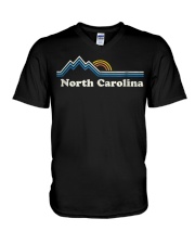 Skiing 50 V-Neck T-Shirt tile