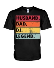 Husband Dad DJ Legend V-Neck T-Shirt tile