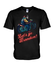Let's Go Brandon Biker Motorcycle Pro American V-Neck T-Shirt tile